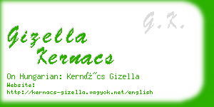 gizella kernacs business card
